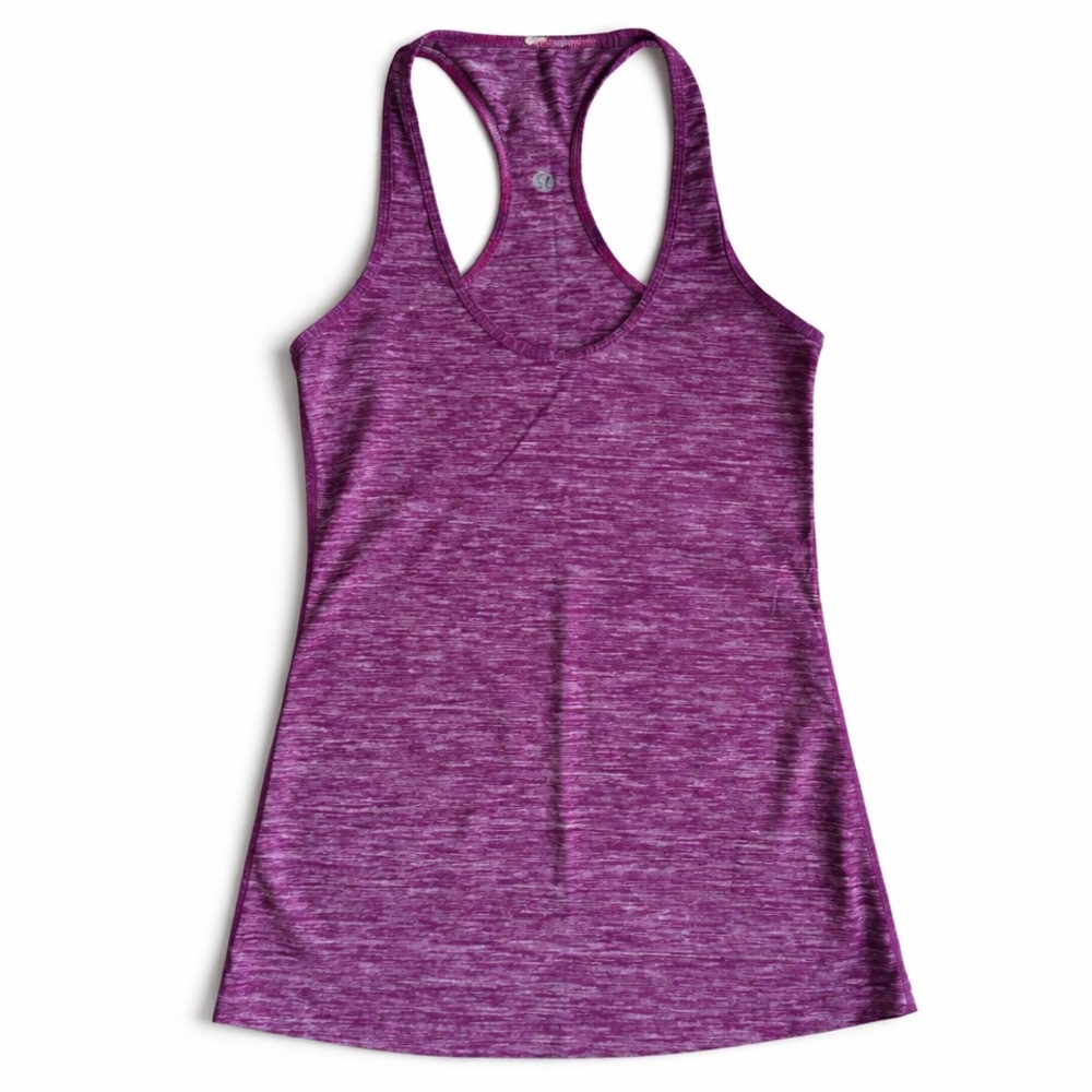 Lululemon Racerback Tank Top Athletic Yoga Workout Heathered Purple Size 2